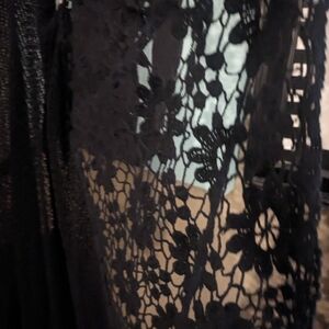 Black knitted cover up